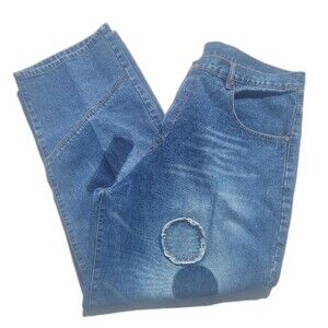 Vintage Rocawear wide leg baggy denim Jeans Patchwork